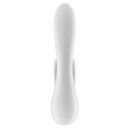 Vibro Rabbit connecté DOUBLE FLEX Satisfyer 20cm Blanc