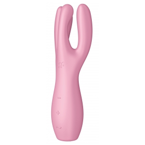 Stimulateur de clitoris THREESOME 3 Satisfyer 14cm Rose