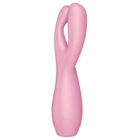 Stimulateur de clitoris THREESOME 3 Satisfyer 14cm Rose