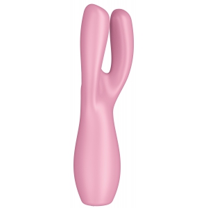 Stimulateur de clitoris THREESOME 3 Satisfyer 14cm Rose