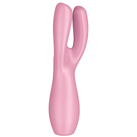 Stimulateur de clitoris THREESOME 3 Satisfyer 14cm Rose