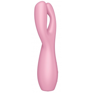 Stimulateur de clitoris THREESOME 3 Satisfyer 14cm Rose