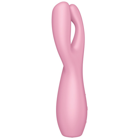 Stimulateur de clitoris THREESOME 3 Satisfyer 14cm Rose