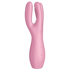 Stimulateur de clitoris THREESOME 3 Satisfyer 14cm Rose