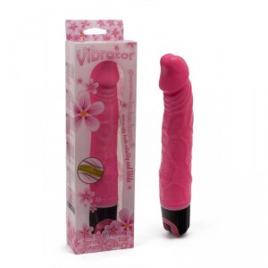Gode vibrant rose de 17cm avec plusieurs vibrations