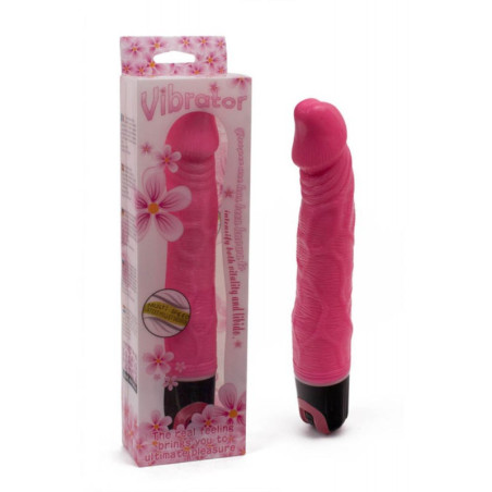 Gode vibrant rose de 17cm avec plusieurs vibrations