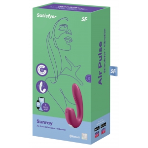 Stimulateur de clitoris connecté SUNRAY Satisfyer Framboise