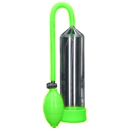 Pompe à pénis phosphorescente GLOW PUMP 20 x 5.5cm