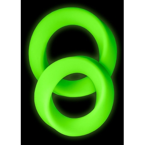 Lot de 2 Cockrings phosphorescents GLOW RING 33mm