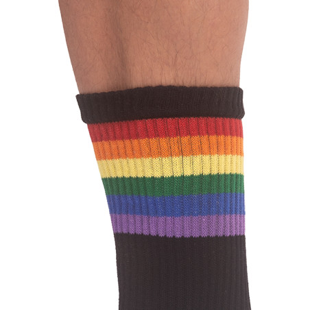 Chaussettes noires PRIDE GYM Rainbow