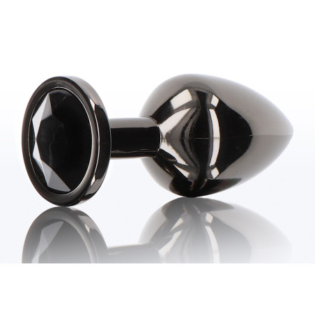 Plug bijou anal DIAMOND JEWEL M 7 x 3.3cm Noir