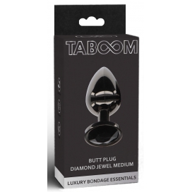 Plug bijou anal DIAMOND JEWEL M 7 x 3.3cm Noir 2