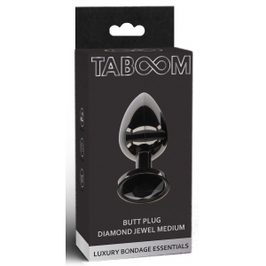 Plug bijou anal DIAMOND JEWEL M 7 x 3.3cm Noir