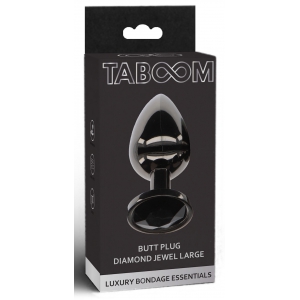 Plug Bijou Anal DIAMOND JEWEL L 8 x 4cm Noir