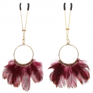 Pince-Tétons TWEEZERS FEATHERS Taboom Rouges