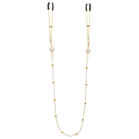 Pince-tétons avec chaîne TWEEZERS PEARLS Taboom Dorées