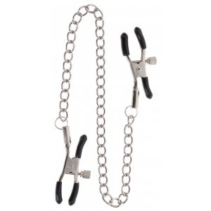 Pince-Tétons ajustables avec chaîne CLAMPS Taboom Argentées