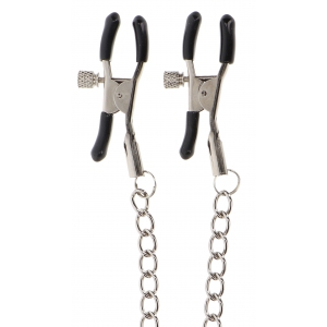 Pince-Tétons ajustables avec chaîne CLAMPS Taboom Argentées