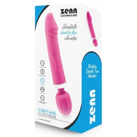 Vibro Wand DOUBLE FUN 17.5 x 4.5cm Rose  2