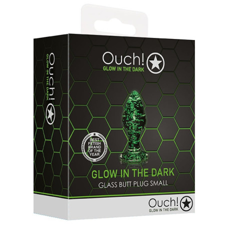 Plug en verre Phosphorescent BUTT GLOW S 6 x 2.7cm