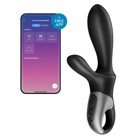 Stimulateur de prostate connecté HEAT CLIMAX + Satisfyer 11 x 3.5cm