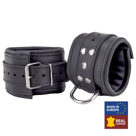 Menottes en cuir Rembourrées pour Chevilles Noir 2