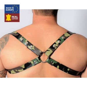 Harnais en cuir CROSS Camouflage