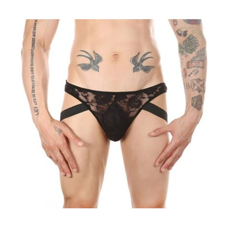 Jock string Dentelle LOWSTIC Noir