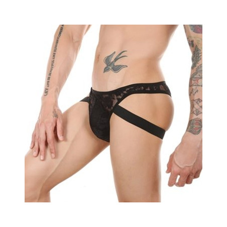 Jock string Dentelle LOWSTIC Noir