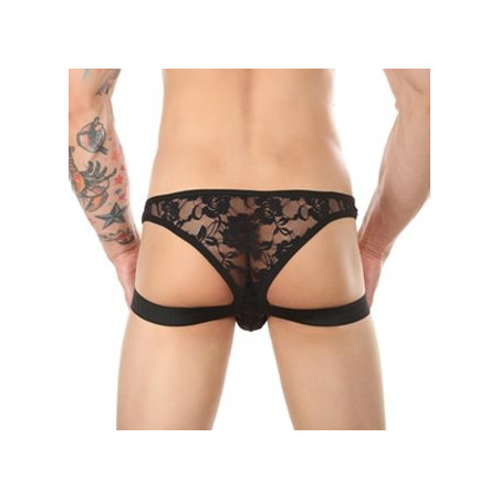 Jock string Dentelle LOWSTIC Noir