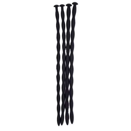 Lot de 4 Tiges d'urètre en silicone 30cm - Diamètre de 7 à 10mm