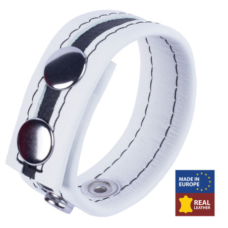 Cockring en cuir TIPPY Blanc