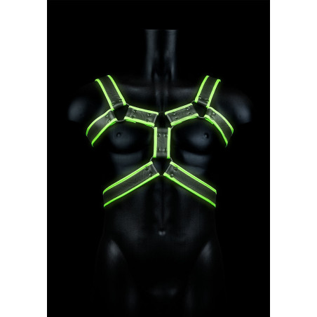 Harnais phosphorescent GLOW BODY Noir
