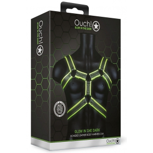 Harnais phosphorescent GLOW BODY Noir