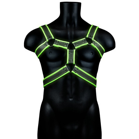 Harnais phosphorescent GLOW BODY Noir
