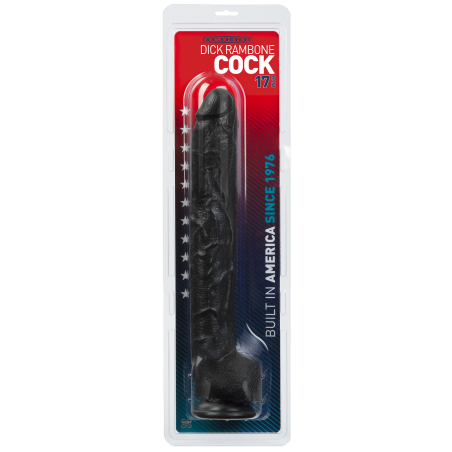 Long gode XXL Dick Rambone 34 cm Noir