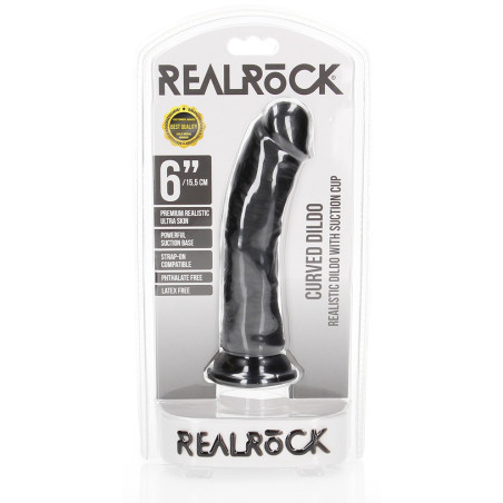 Gode LITTLE CURVED ReakRock 15.5 x 3.7 cm Noir