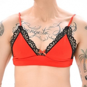 Soutien-Gorge LACE BORDER Rouge-Noir
