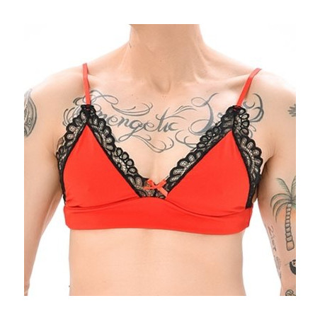 Soutien-Gorge LACE BORDER Rouge-Noir