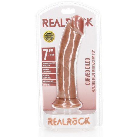 Gode réaliste CURVED DILDO 18 x 4.2cm Latino