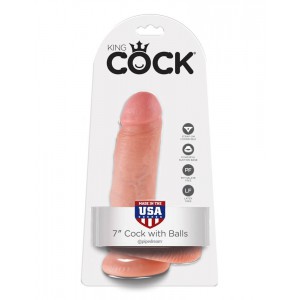 Gode réaliste King Cock de 16cm couleur chair