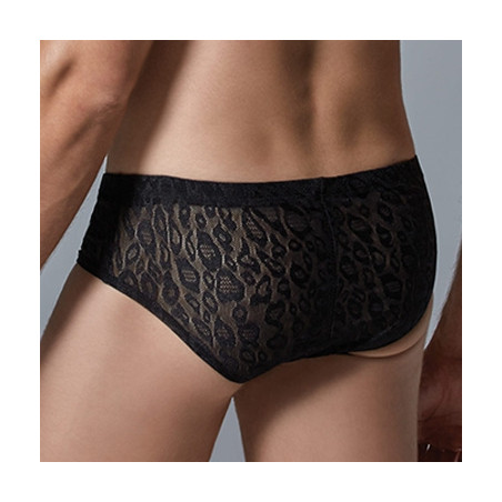 Shorty Dentelle LEOPARD Allure Noir