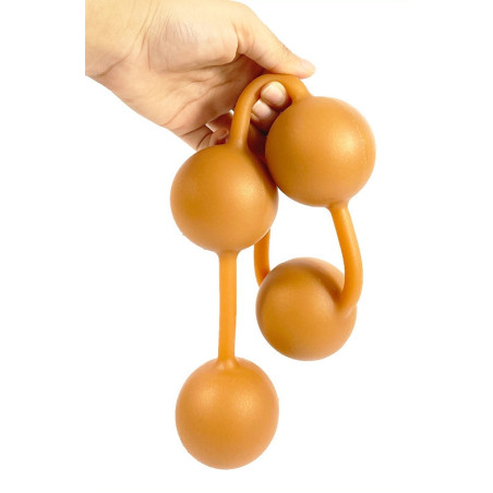 Boules anales en silicone ASS ORANGE 50 x 5.5cm
