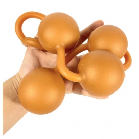 Boules anales en silicone ASS ORANGE 50 x 5.5cm 2