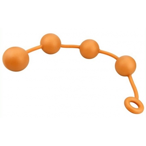 Boules anales en silicone ASS ORANGE 50 x 5.5cm