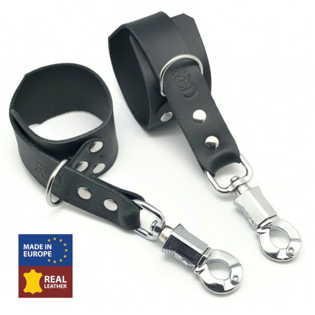 Menottes en Cuir avec Mousqueton Safe