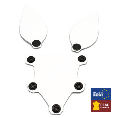Oreilles en cuir et Langue PUPPY Blanc | Accessoires de dog training