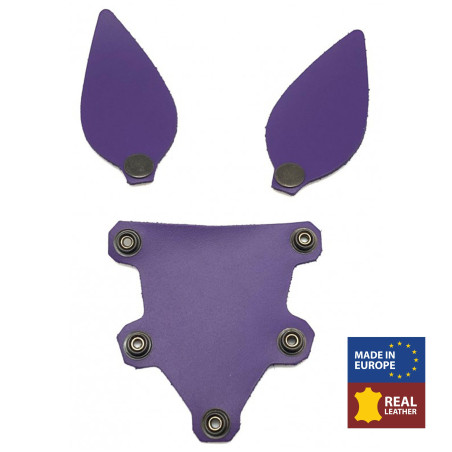 Oreilles en cuir et Langue PUPPY Violet | Accessoires de Dog Training