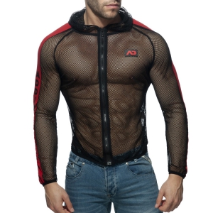 Veste MESH JACKET Noire et Rouge