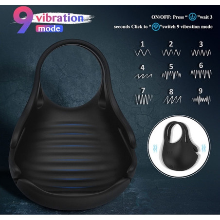 Coque vibrante pour les testicules NEST 9 Vibrations